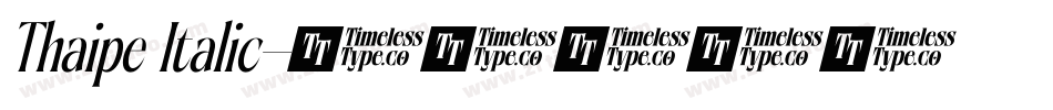 Thaipe Italic字体转换